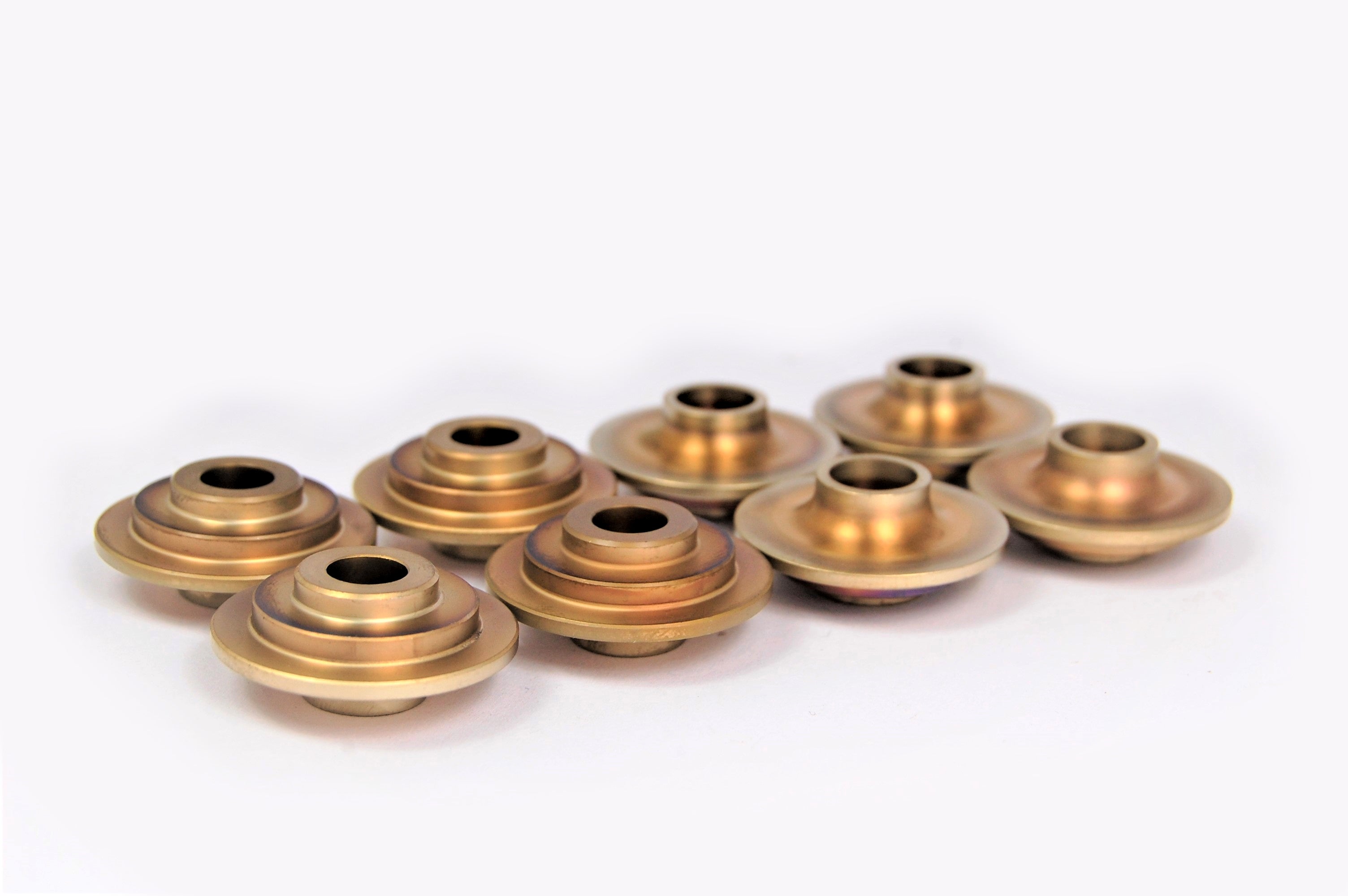 KAD Titanium Valve Spring Top Cap Set
